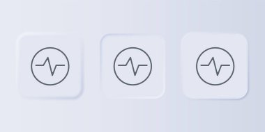 Gri Elektrik devre şeması simgesi gri arkaplanda izole edildi. Devre kartı. Kare düğmelere simgeleri yerleştir. Vektör.