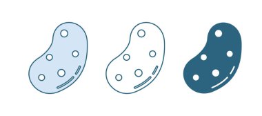 Mavi Patates simgesi beyaz arkaplanda izole edilmiş. Vektör.
