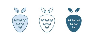 Çilek sembollü mavi kumarhane kumar makinesi beyaz arka planda izole edilmiş. Kumar oyunları. Vektör.