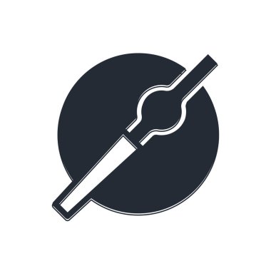 Siyah sigara simgesi beyaz arkaplanda izole edilmiş. Tütün tabelası. Sigara içme sembolü. Vektör.