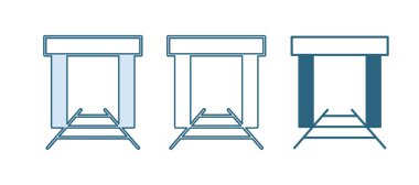 Mavi altın madeni simgesi beyaz arkaplanda izole edilmiş. Vektör.