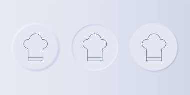 Gri Aşçı şapkası simgesi gri arkaplanda izole edildi. Aşçılık sembolü. Aşçı şapkası. Kare düğmelere simgeleri yerleştir. Vektör.