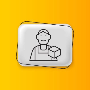 Sarı arkaplanda siyah grafik tasarımcısı simgesi izole edildi. Gümüş dikdörtgen düğme. Vektör.