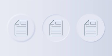 Gri Dosya belgesi simgesi gri arkaplanda izole edildi. Kontrol listesi simgesi. İş konsepti. Kare düğmelere simgeleri yerleştir. Vektör.