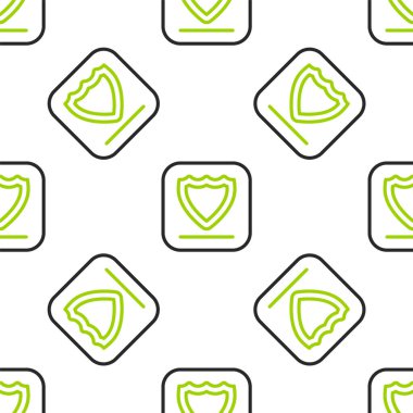 Çizgi Kalkanı simgesi beyaz arkaplanda izole edilmiş. Gardiyan. Güvenlik, güvenlik, koruma, gizlilik kavramı. Vektör.