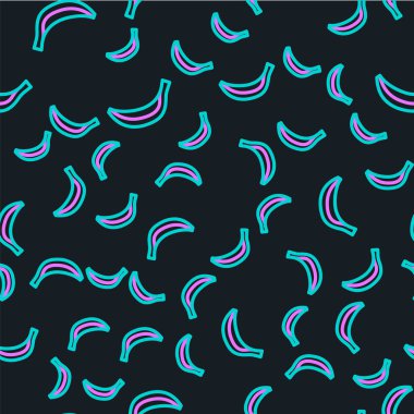 Muz çizgisi simgesi siyah arkaplanda izole edilmiş. Vektör.