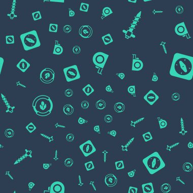 Rulet İnşaat Kaya matkabı Toprak Analizi ve Pusula 'yı pürüzsüz şablona ayarlayın. Vektör.