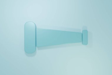 Mavi Sanayi metalik boru ikonu mavi arka planda izole edildi. Tesisat boru hattının farklı şekillerde parçaları. Minimalizm kavramı. 3 Boyutlu resimleme.