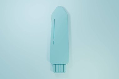 Blue Dildo vibrator for sex games icon isolated on blue background. Sex toy for adult. Vaginal exercise machines for intimate. Minimalism concept. 3D render illustration.