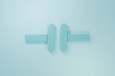 Mavi Elektrik devre şeması ikonu mavi arkaplanda izole edildi. Devre kartı. Minimalizm kavramı. 3 Boyutlu resimleme.