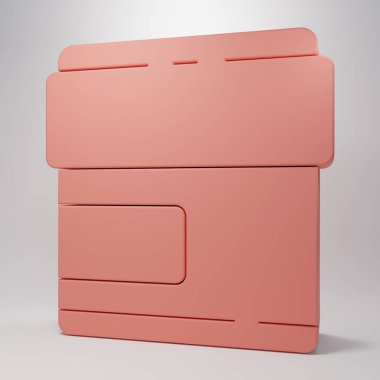 Pembe Krem ya da losyon kozmetik tüp ikonu pembe arka planda izole edilmiş. Erkekler için vücut bakım ürünleri. Minimalizm kavramı. 3 Boyutlu resimleme.