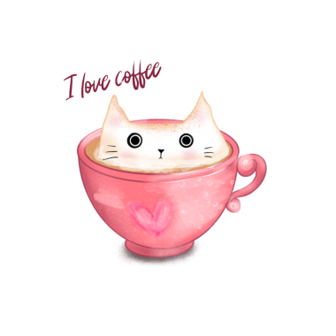 El çizimi karakterler komik kediler. Çizgi film çıkartmaları