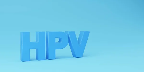 Tekst Hpv Human Papillomavirus Blauwe Achtergrond Vrouw Gezondheid Concept Rendering — Stockfoto