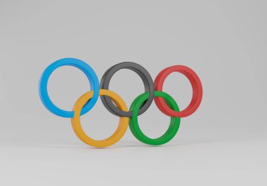 Experiencing the Thrills of the Olympics, 3D Rendering Illustration. clipart