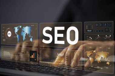 Şirket yetkilileri arama sıralamalarının zirvesine çıkmak için SEO araçlarını kullanıyor. daha yüksek arama sonuçları almak için web sitenizi geliştirmek için arama motoru fikirlerinde.