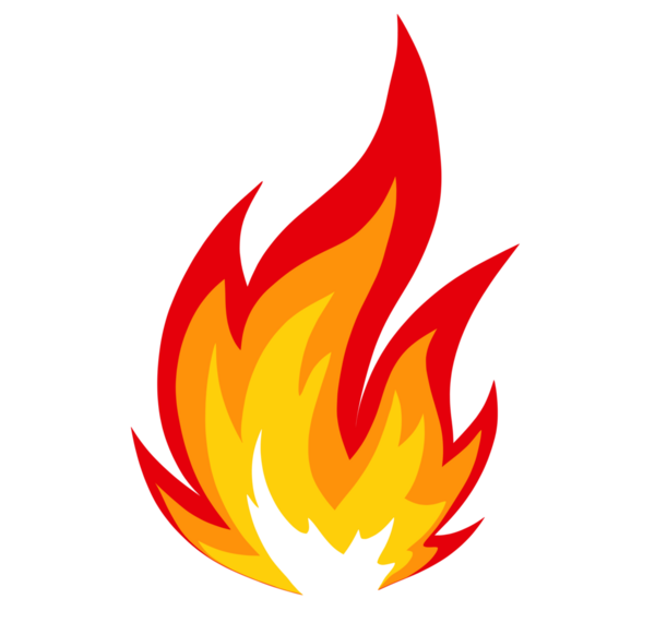 şeffaf bir arkaplanda alev çizimi