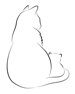 Kedi ve Kedi Silueti Tasarımı