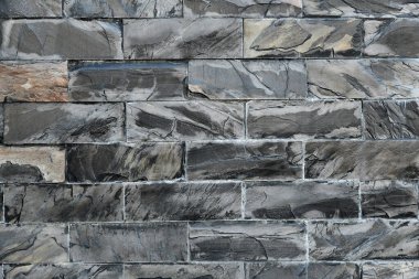 Örnek arka plan için soyut siyah tuğla duvar dokusu. Görüntüyü kapat