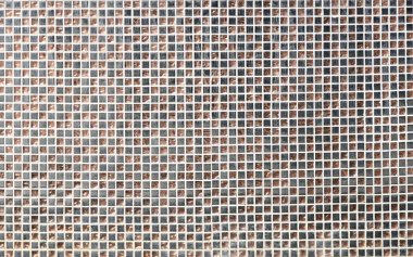 Dikdörtgen mozaik döşeme dokusu arkaplanı. Klasik metro fayansı. Geniş resim.