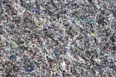 Araba ya da mobilya koruması, ev temizliği, ambalaj malzemesi ve depo için ağır yün karışımı kumaş dokusu. Görüntüyü kapat.