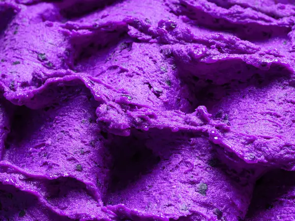 Frozen Lavender Gelato Sabor Detalle Marco Completo Sorbete Primer Plano Imágenes de stock libres de derechos