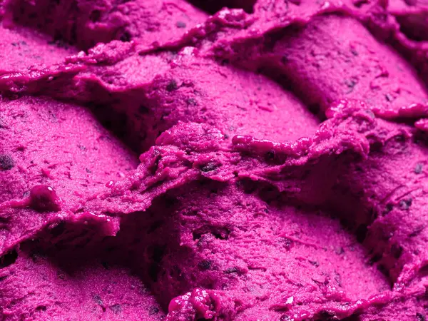 Замороженное Мороженое Малиновым Вкусом Полная Рамка Детали Сорбета Закрыть Розовую Стоковое Фото
