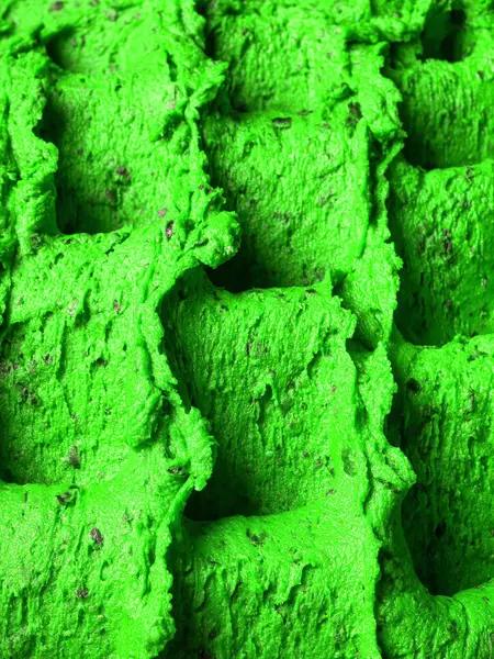 Замороженное Мороженое Вкусом Конопли Полная Рамка Детали Сорбета Закрыть Зеленую Лицензионные Стоковые Фото