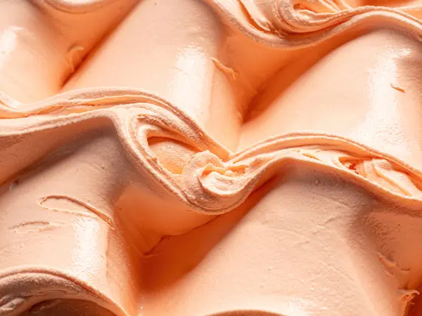 Замороженный Апельсиновый Вкус Мороженого Полная Деталь Рамки Крупный План Оранжевого Лицензионные Стоковые Фото