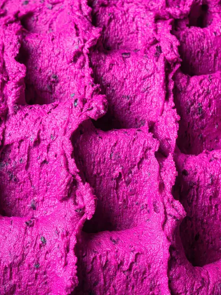Замороженное Мороженое Малиновым Вкусом Полная Рамка Детали Сорбета Закрыть Розовую Лицензионные Стоковые Изображения