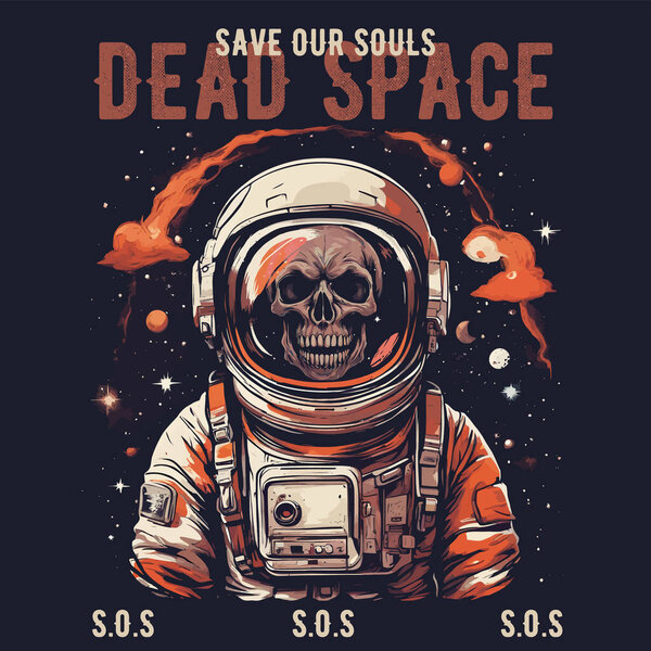 смерть космонавта (сос в мертвом пространстве) графический дизайн, иллюстрации художественных работ для прямой печати одежды и печати по требованию. Такие как футболки, наклейки, художественные гравюры, настенное искусство и т.д..