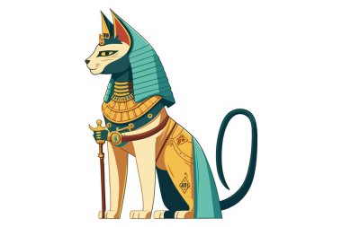 Pharaonic kedi vektör çizimi