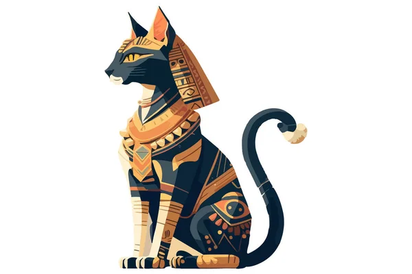 Illustration Des Pharaonischen Katzenvektors — Stockvektor