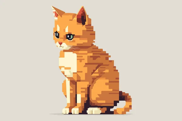 Ilustracja Wektora Pikseli Kotów — Wektor stockowy