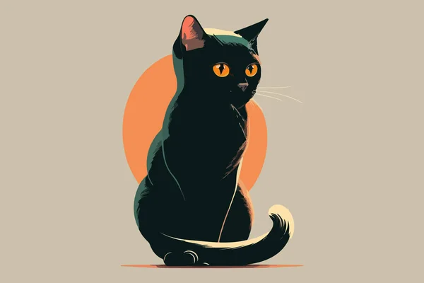 Katze Vektor Illustration — Stockvektor