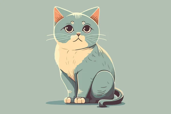 Кіт Вінтаж Векторні Ілюстрації — стоковий вектор