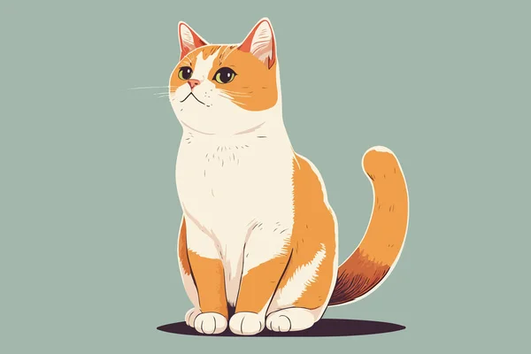 Cute Cat Vector Illustration — Stock Vector
