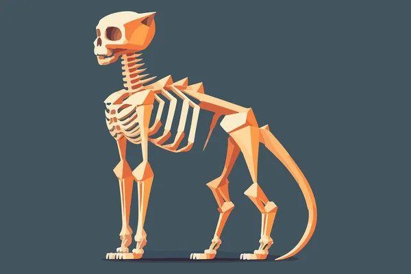 猫の骨格ベクトルイラスト — ストックベクタ