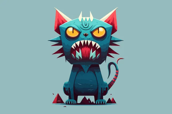 Angry Evil Cat Drawing Vector Stock Vector (Royalty Free