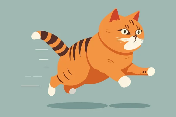 stock vector Cat running vector illustration