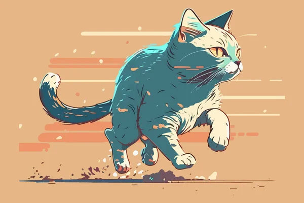 Кошачья Векторная Иллюстрация — стоковый вектор