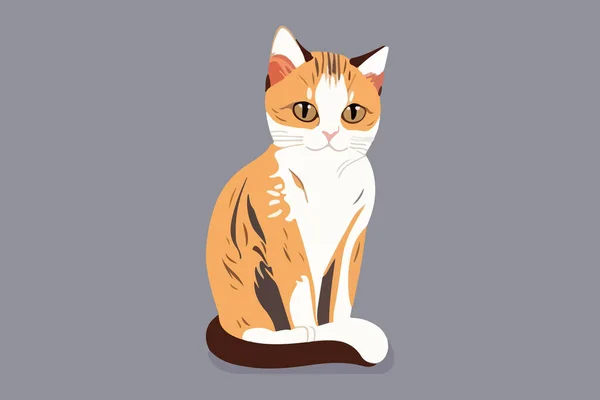 Gato Personaje Cuerpo Completo Ilustración Vector Dibujos Animados — Vector de stock