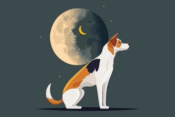 stock vector Space Dog vector illustration