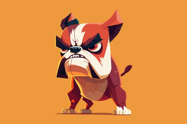 Векторная Иллюстрация Angry Dog — стоковый вектор