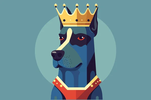 Królowa Pies Wektor Ilustracja — Wektor stockowy
