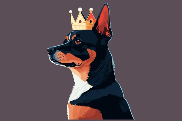 Königin Hund Vektor Illustration — Stockvektor