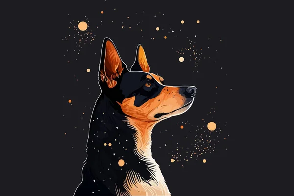 Векторная Иллюстрация Собачьей Галактики — стоковый вектор