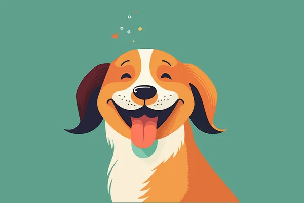 Śmieszny Pies Wektor Ilustracja — Wektor stockowy