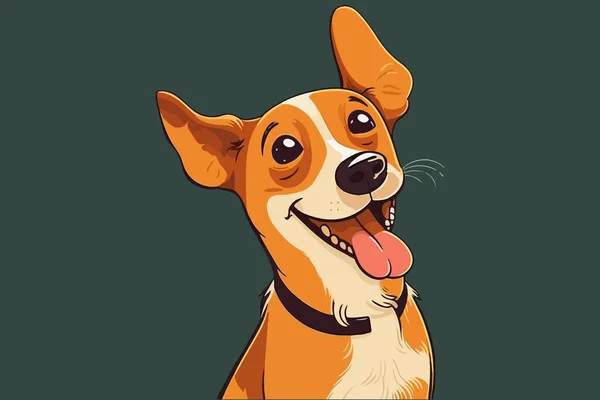 Αστεία Απεικόνιση Διάνυσμα Σκύλου — Διανυσματικό Αρχείο