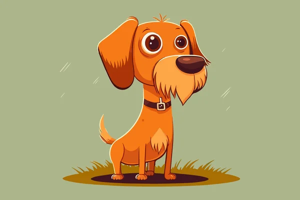 Rolig Hund Vektor Illustration — Stock vektor