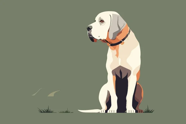 古い犬のベクトル図 — ストックベクタ